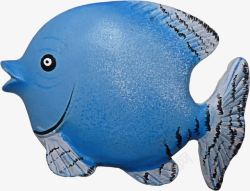 蓝色创意小鱼饰品素材
