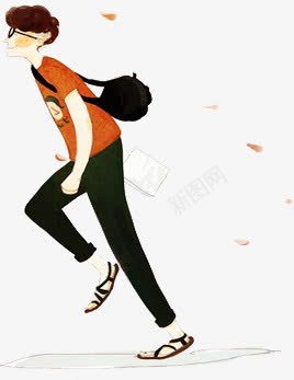 卡通男子png免抠素材_88icon https://88icon.com 人物 人物插画 卡通人物 插画 滑板