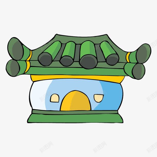 绿色卡通寺庙png免抠素材_88icon https://88icon.com 卡通寺庙 卡通庙 古代建筑 寺庙建筑 庙宇