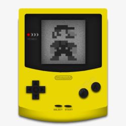 gameboy游戏机黄色的游戏游戏图标高清图片