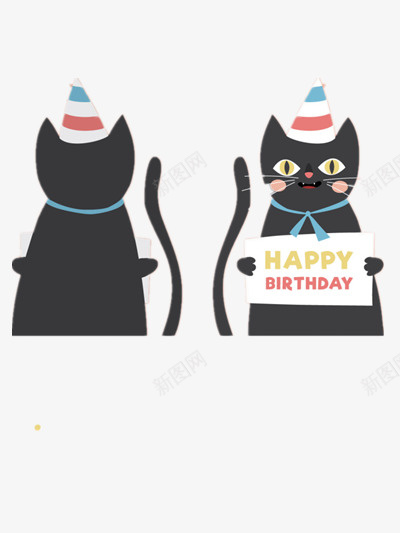 可爱猫png免抠素材_88icon https://88icon.com 可爱 猫 生日卡片