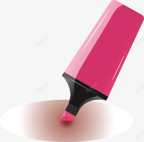 粉色水彩笔png免抠素材_88icon https://88icon.com 幼儿园素材 水彩笔 粉色