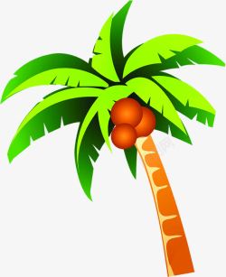 夏季活动海报绿色植物椰子树素材