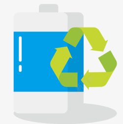 塑料瓶绿色循环标志素材