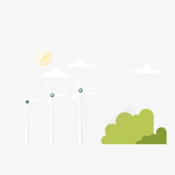 绿色能源风力发电素材