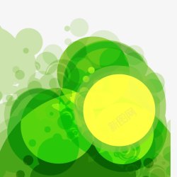 绿色圆形梦幻背景素材