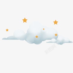 云朵和星星素材