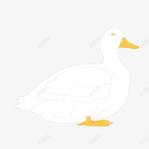 白色的鸭子png免抠素材_88icon https://88icon.com png图形 png装饰 家禽 白色 装饰 鸭子