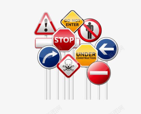 道路道路指示牌矢量图图标图标