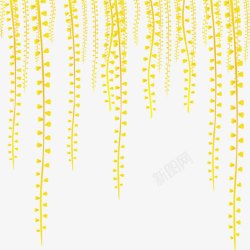 黄色藤条装饰素材
