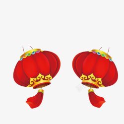 中国风红灯笼装饰素材