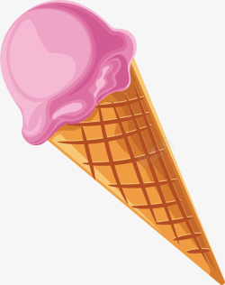 美味的冰淇凌甜筒矢量图素材