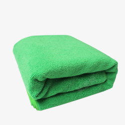 绿色整洁洗车毛巾素材