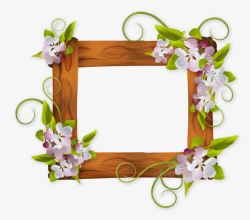 花朵装饰木框素材