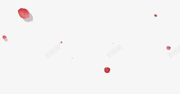 飘扬植物花瓣修饰红色png免抠素材_88icon https://88icon.com 修饰 植物 红色 花瓣 飘扬