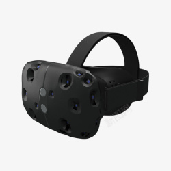 小型黑色便携式头戴VR头盔素材