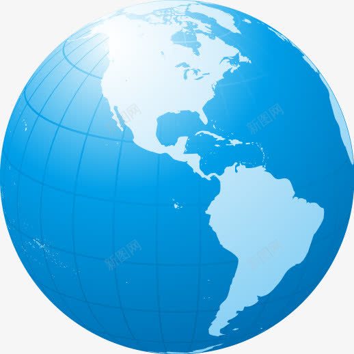 蓝色科技地球地图png免抠素材_88icon https://88icon.com 地图 地球 科技 蓝色