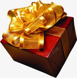 金色丝带礼盒圣诞素材