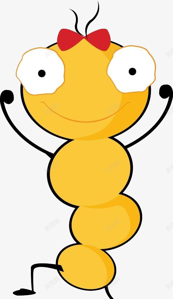 黄色的小蚂蚁png免抠素材_88icon https://88icon.com 创意 卡通 可爱 手绘 蚂蚁
