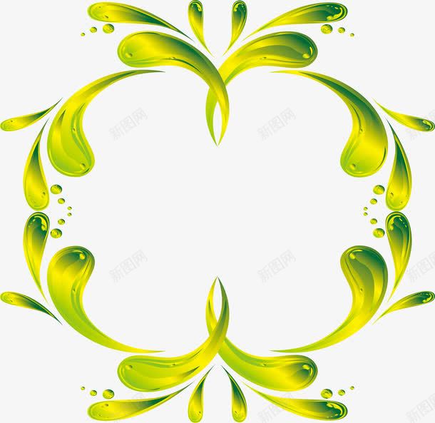 立体划边框png免抠素材_88icon https://88icon.com 创意边框 商务 绿树 花纹