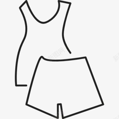 女性夏季pijama图标图标
