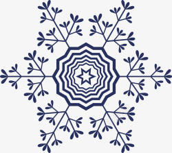 冬季蓝色雪花矢量图素材