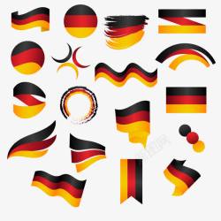 德国多款国旗飘带素材