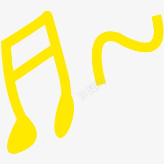黄色乐符字体png免抠素材_88icon https://88icon.com 乐符 字体 设计 黄色