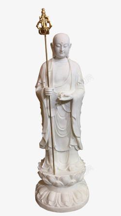 汉白玉地藏菩萨雕像素材