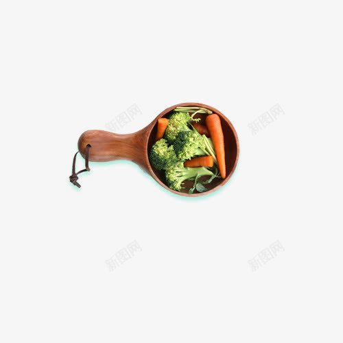 木勺中的蔬菜png免抠素材_88icon https://88icon.com 实物 木勺 蔬菜 食物