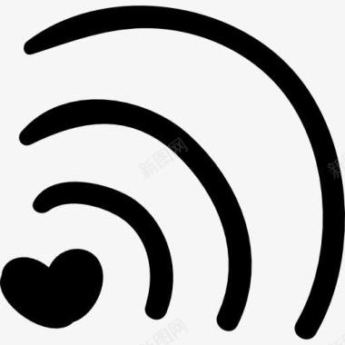 WIFI网络WiFi的爱情信号图标图标