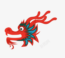 二月二龙抬头卡通装饰中国龙海报素材