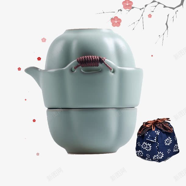 一壶一杯png免抠素材_88icon https://88icon.com 产品实物 白色 茶具 陶瓷