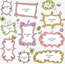 可爱的图案边框素材