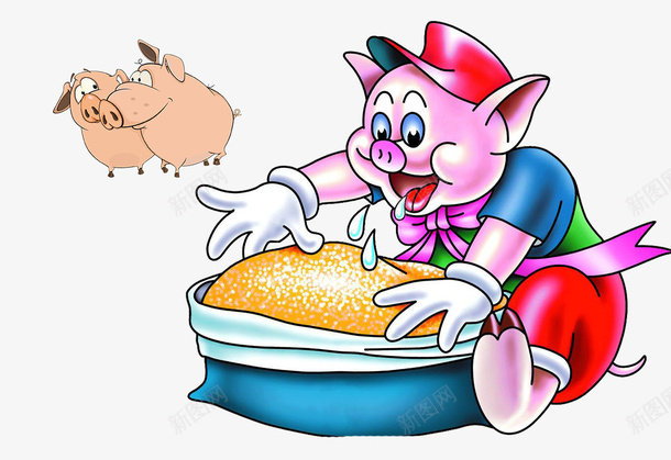 卡通猪八戒psd免抠素材_88icon https://88icon.com 儿童 卡通 卡通猪 少儿 手绘 插画 猪八戒 贪吃的猪