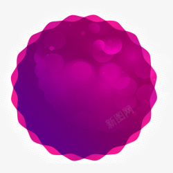紫色清新圆圈效果元素素材