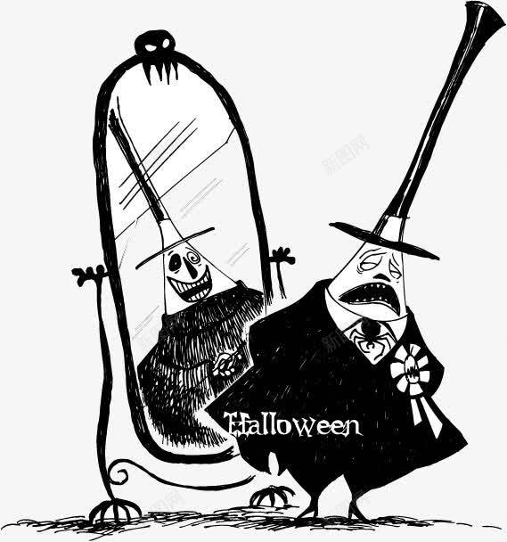 万圣节HALLOWEEN元素png免抠素材_88icon https://88icon.com 万圣节HALLOWEEN科学怪人手绘