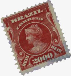 古典红色邮票装饰素材