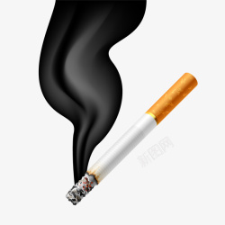 禁烟标签燃烧香烟世界无烟日高清图片