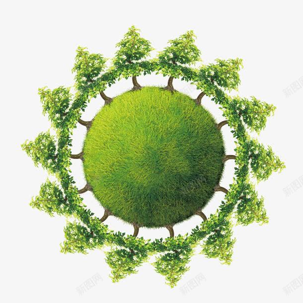 绿色环保地球png免抠素材_88icon https://88icon.com 地球 树木地球 绿色地球