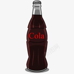 瓶装可乐png免抠素材_88icon https://88icon.com 可乐 玻璃 瓶装