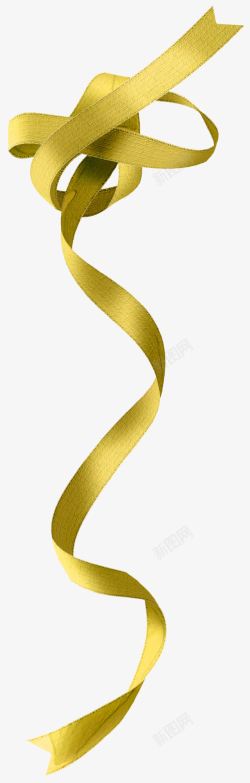 黄色纹理彩带装饰图案素材
