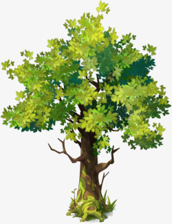 绿色树木元素树木背景素材