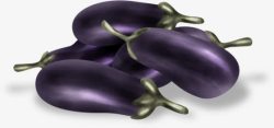 长茄手绘紫色茄子高清图片