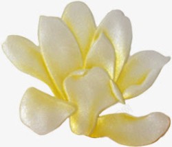 黄白色手绘十字绣花朵装饰素材