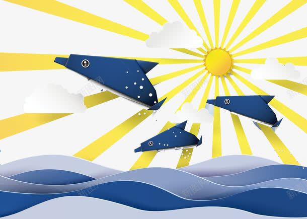 跃出水面的鲸鱼卡通矢量图eps免抠素材_88icon https://88icon.com 卡通素材 卡通鲸鱼 水面 水面素材 鲸鱼 矢量图