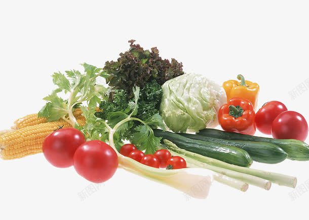 蔬果大全png免抠素材_88icon https://88icon.com 有机植物 玉米 蔬菜 西红柿