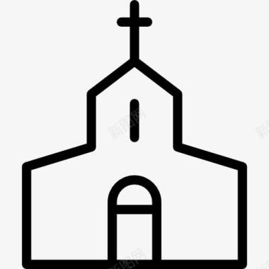 教会基督教教会图标图标
