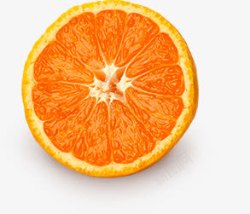 一个切开的橙子装饰素材