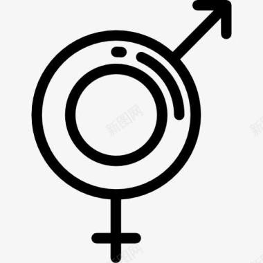 男性阴阳图标图标